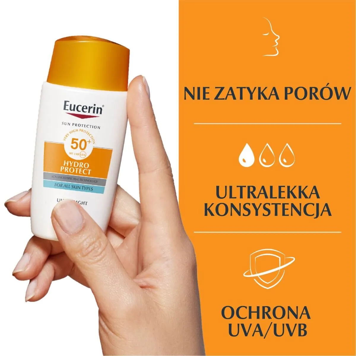 Eucerin Hydro Protect SPF 50+ Ultra-Light Moisturizing Protective Fluid