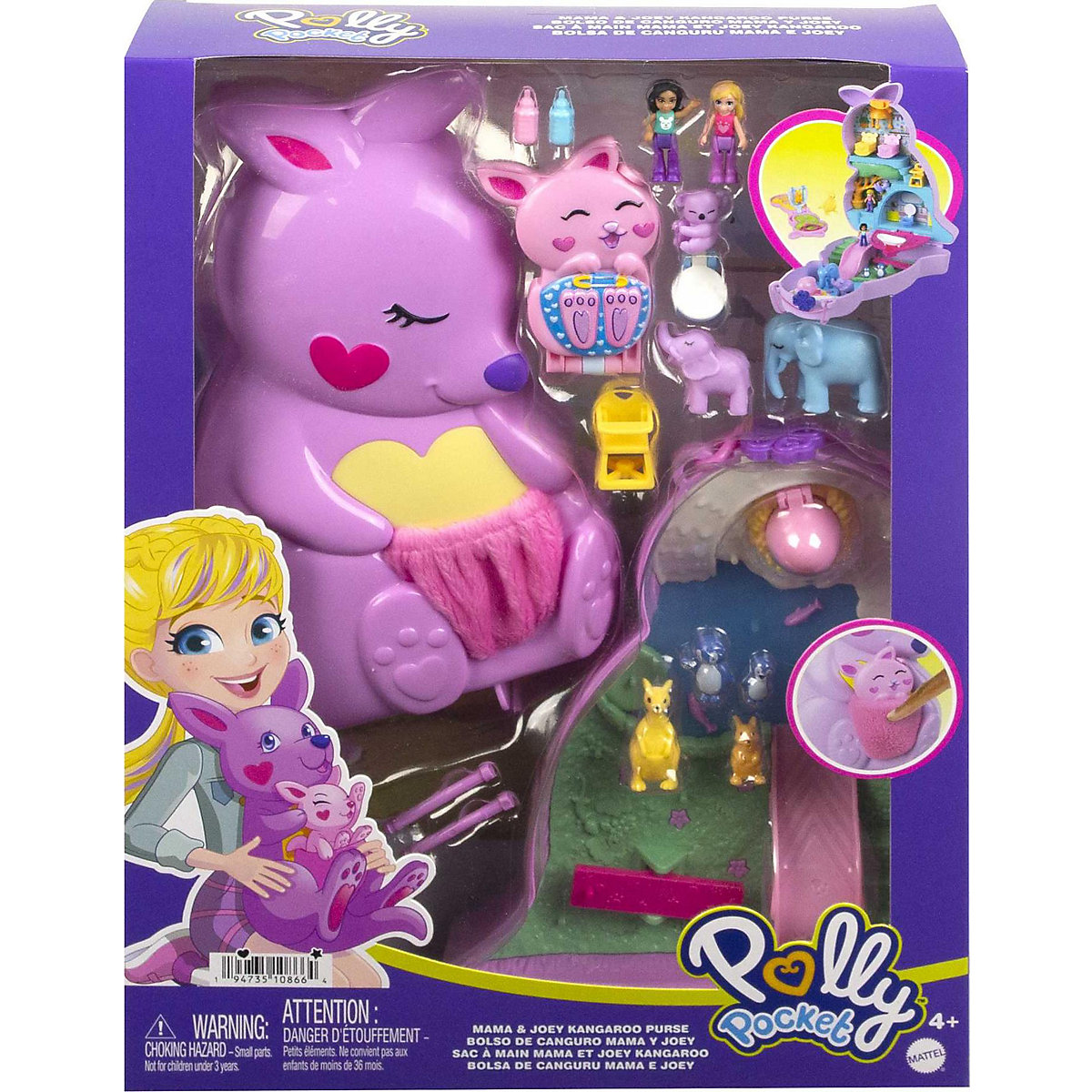 Polly Pocket Mama & Joey Kangaroo Schatulle