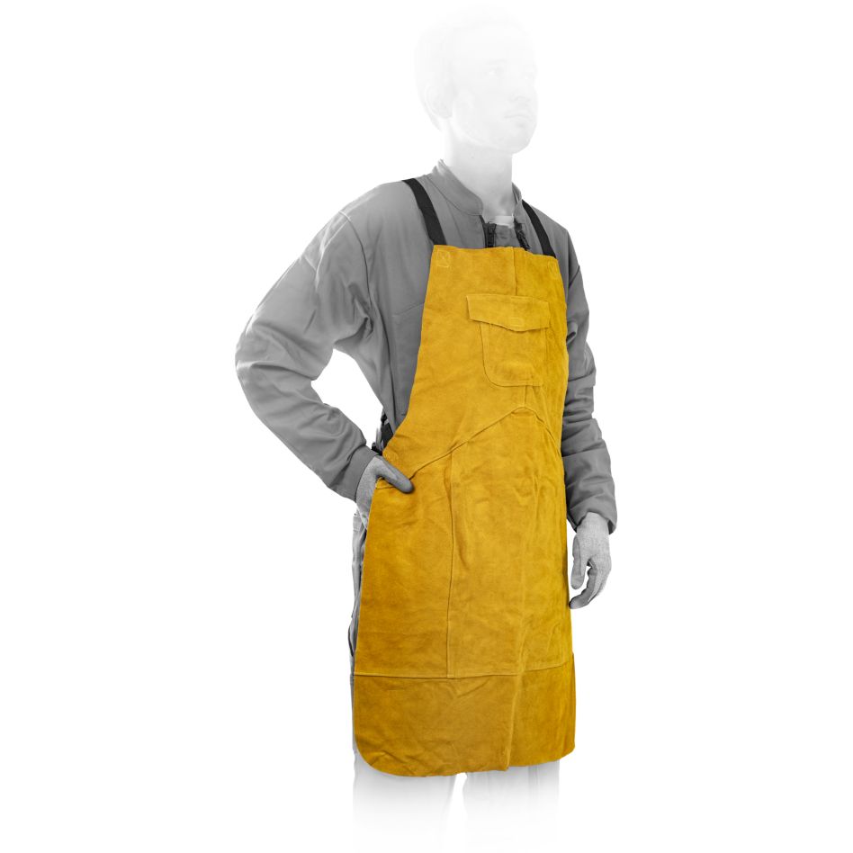 Гис 5193045217 Заваривачка кецеља, мултифункционална, окер жута, од спајалице