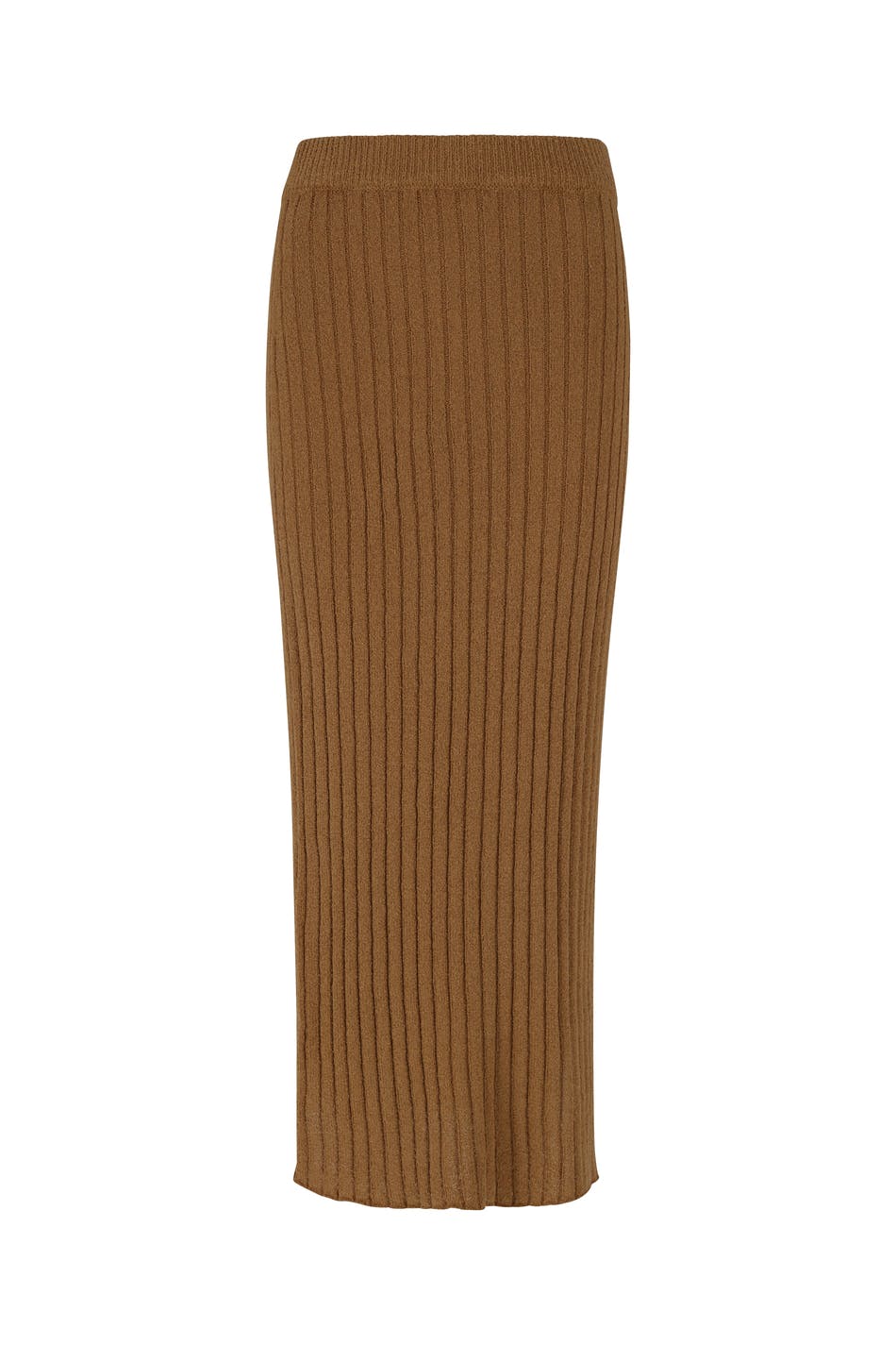 Knitted slit skirt