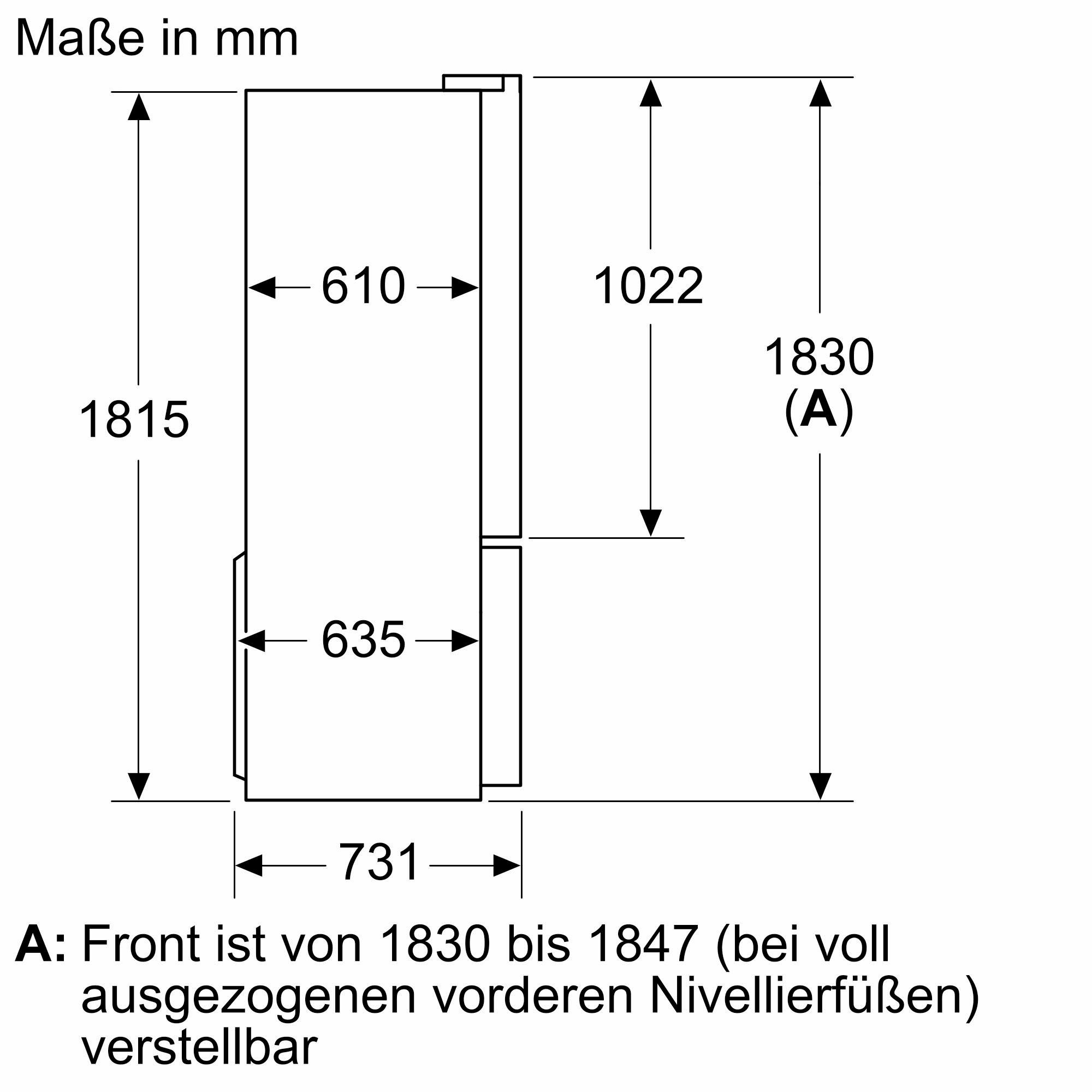 BOSCH Multi Door KFN96VPEA, 183 cm hoch, 91 cm breit