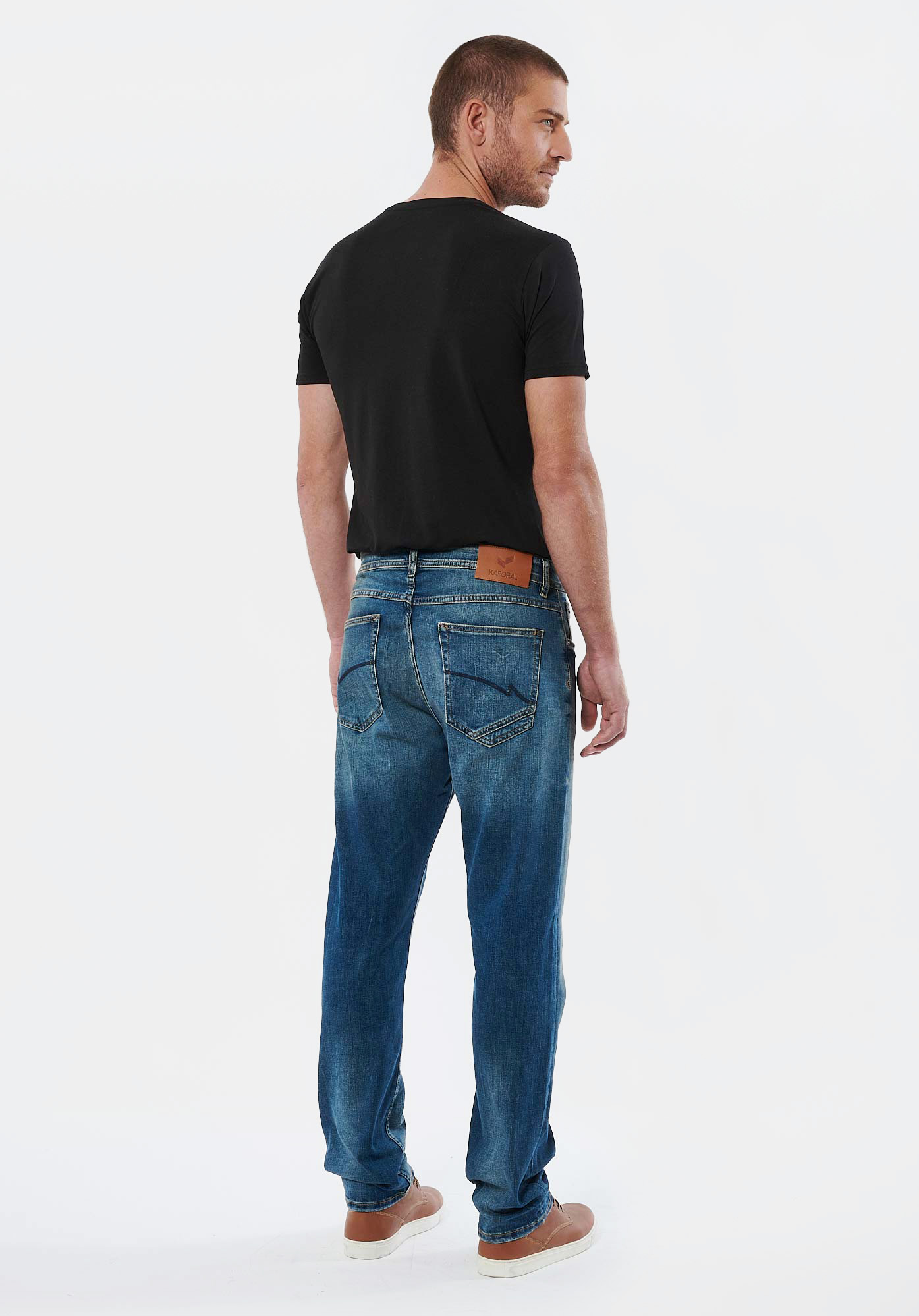 DEREK  Jean relaxed bleu homme