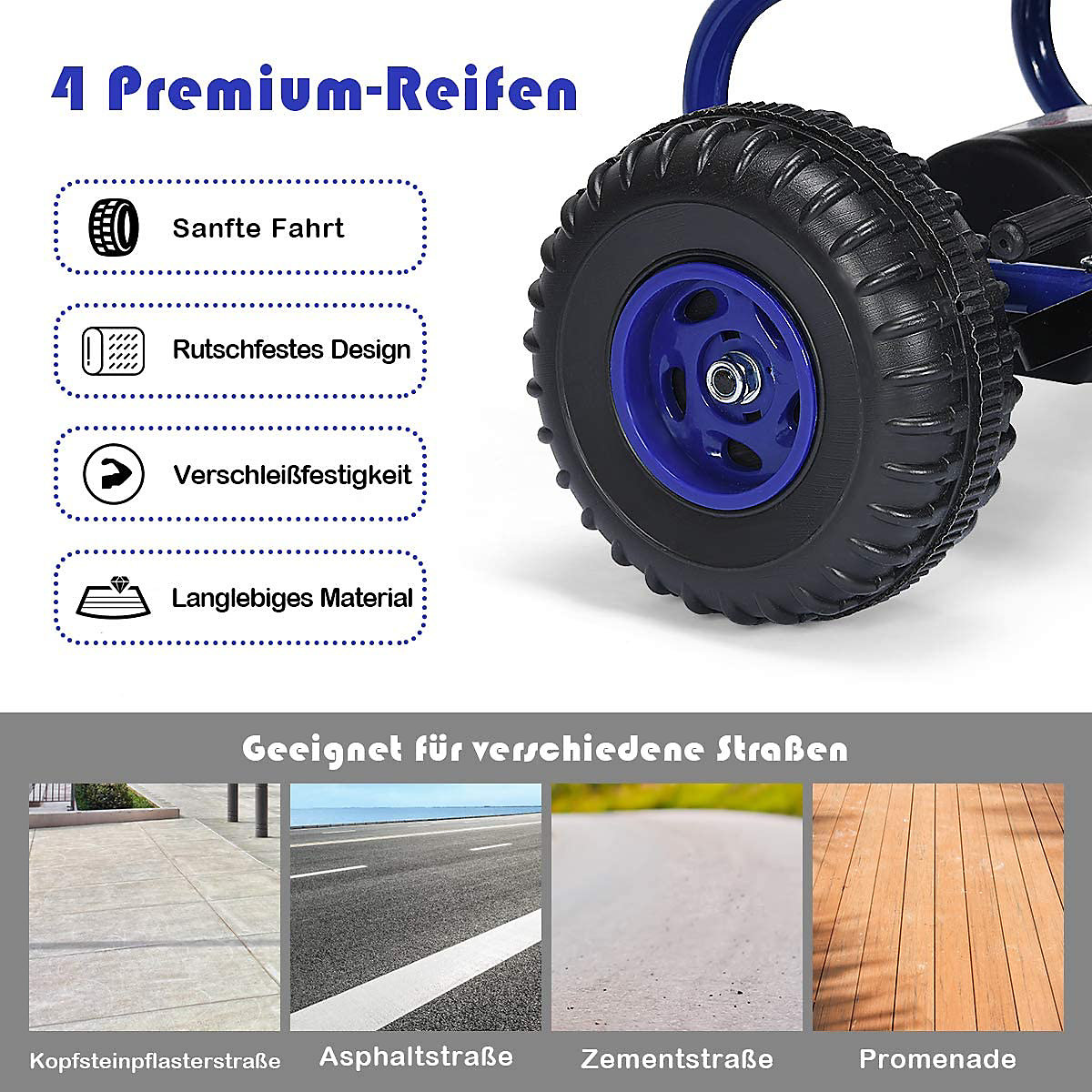 Gokart Mit Handbremse Sitz verstellbar