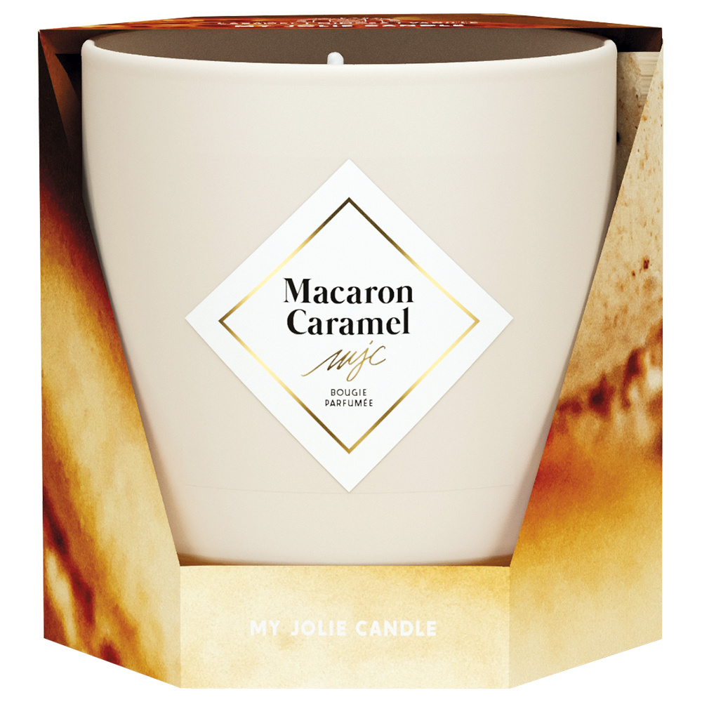 my jolie candle Bougie macaron caramel Bougie