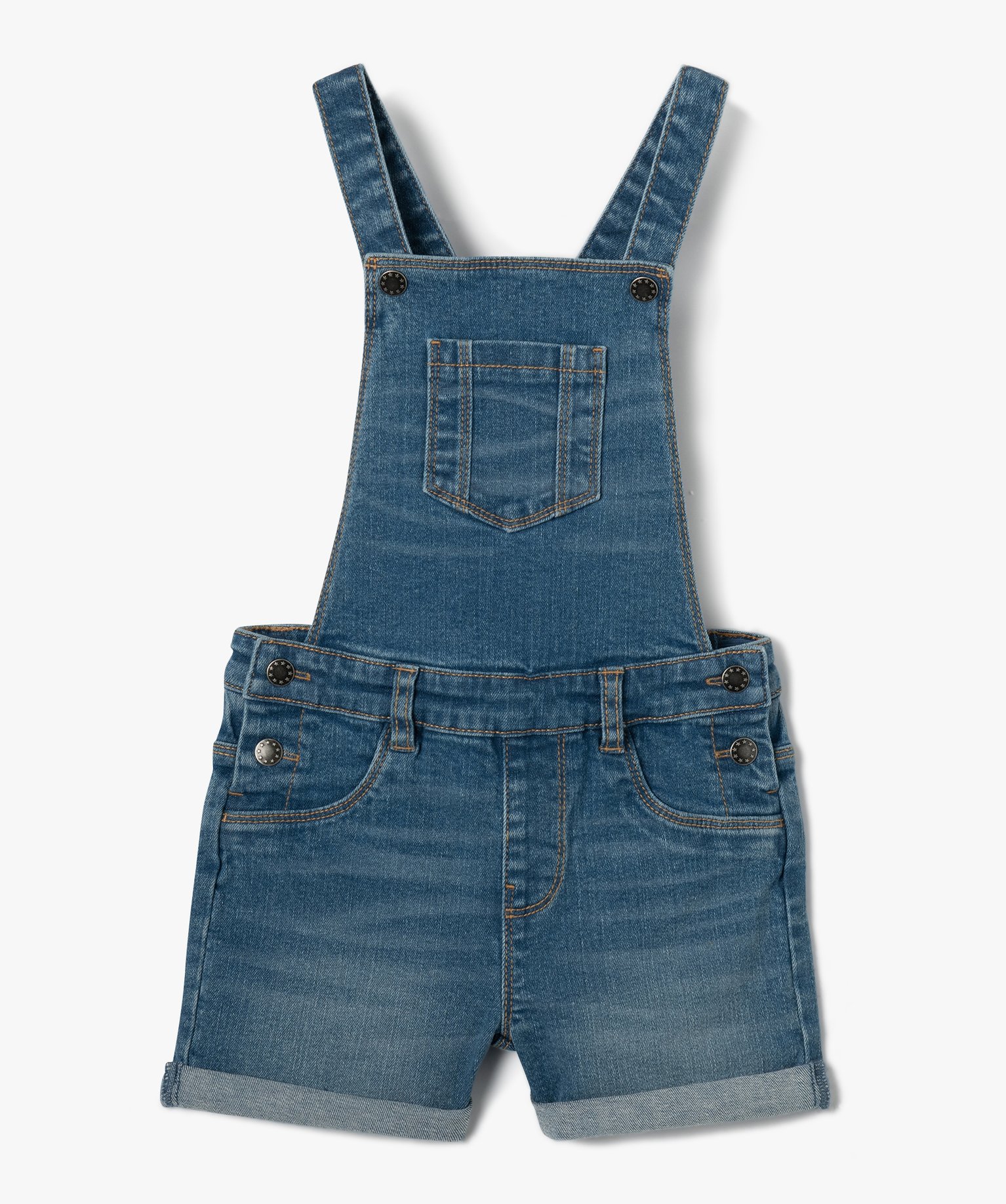 Salopette en jean courte fille stone | GEMO