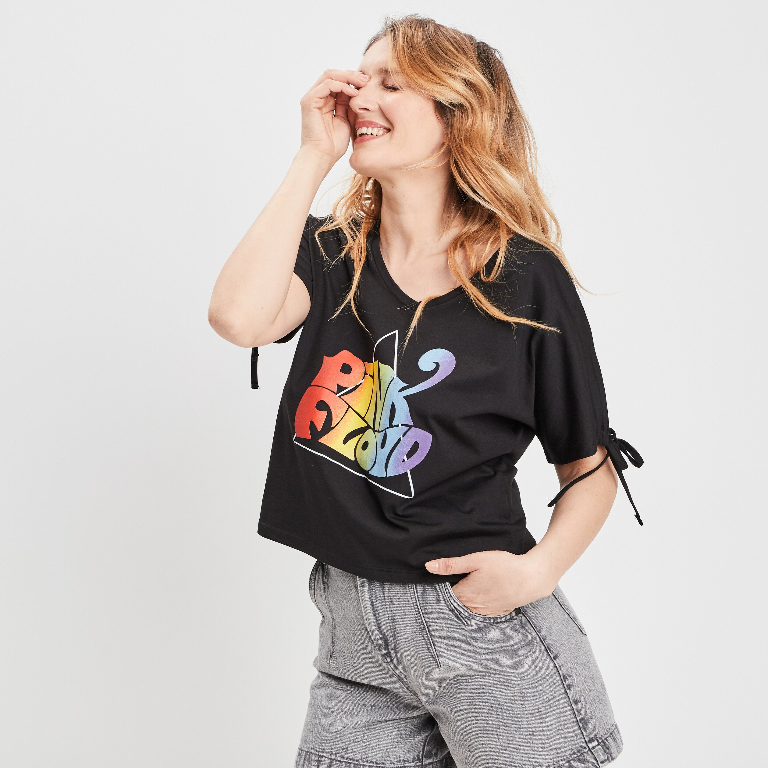 T-shirt Pink Floyd noir femme | La Halle