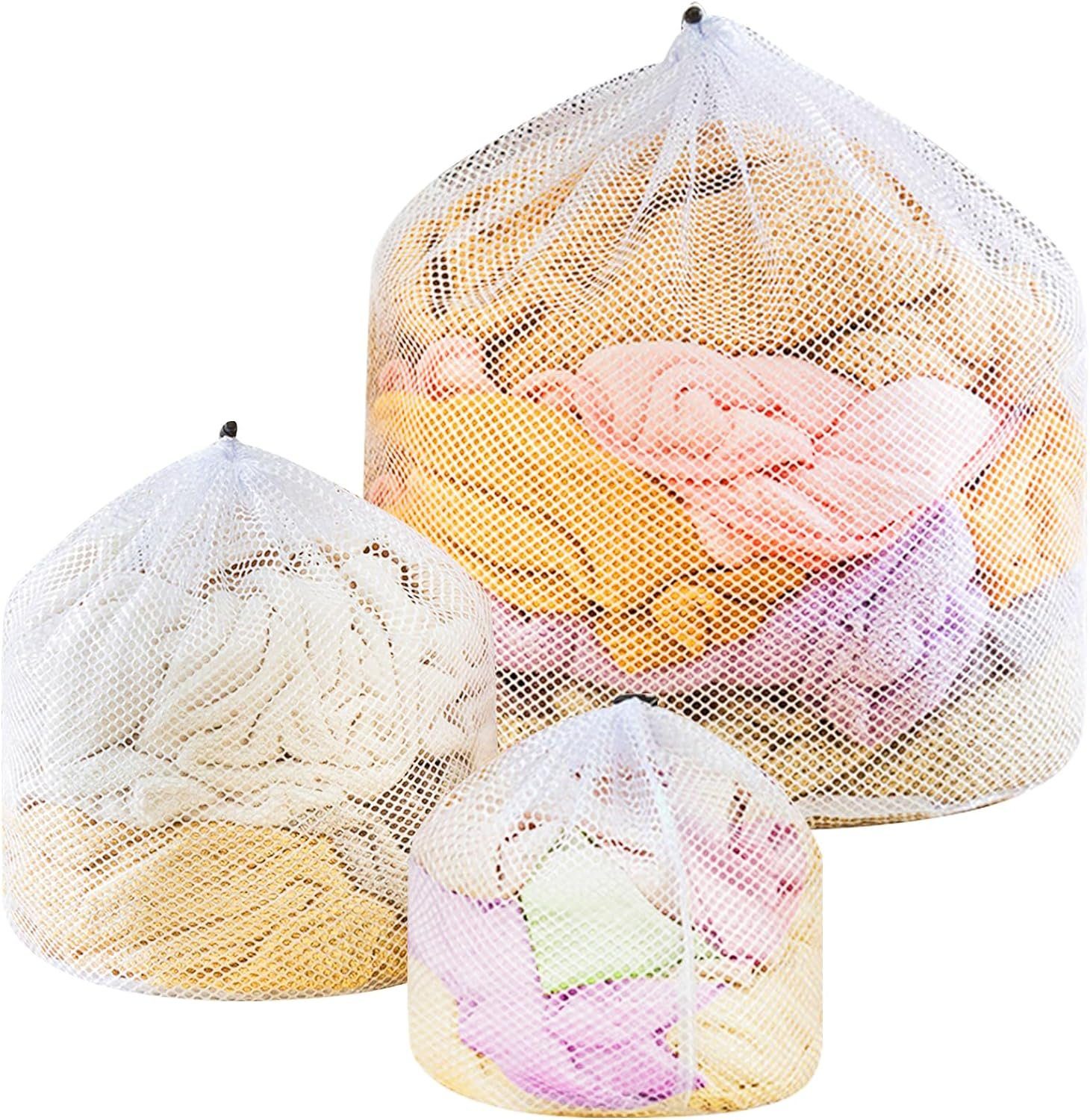 ASLENY Wäschenetz 3 Stücke Wäschesack für Waschmaschine, Wäschenetz mit Kordelverschluss,(3-St., Wäschesack zur Kleider- und Schuhpflege), Wäschesack-Set