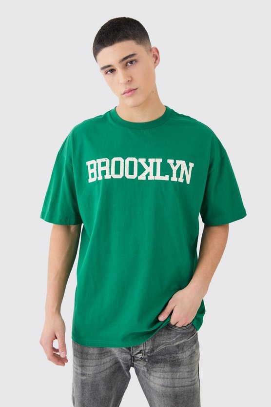 Oversize T-Shirt mit Brookly-Print