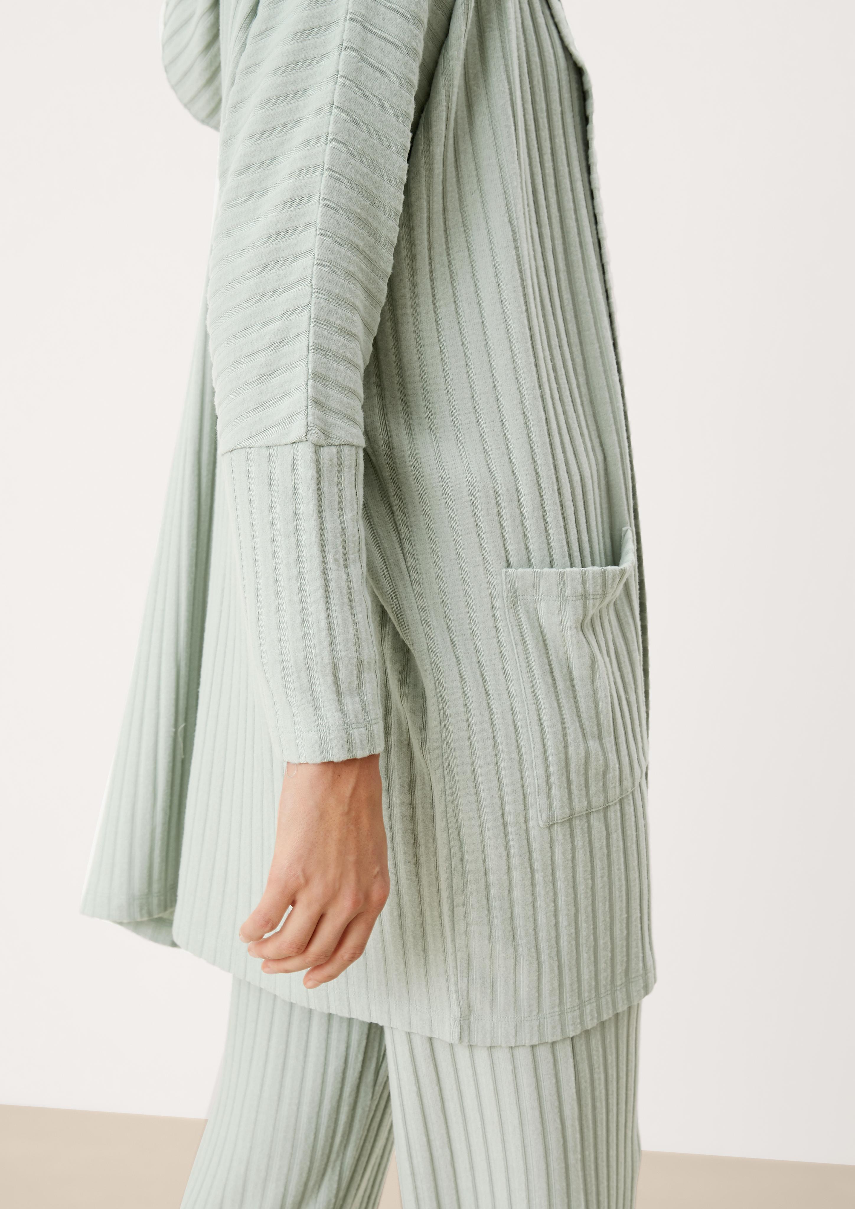 Loungewear Cardigan mit Rippstruktur  6006303-7900