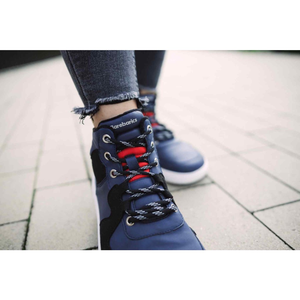 Be Lenka Barebarics Lynx Dark Blue & White Barfußstiefeletten