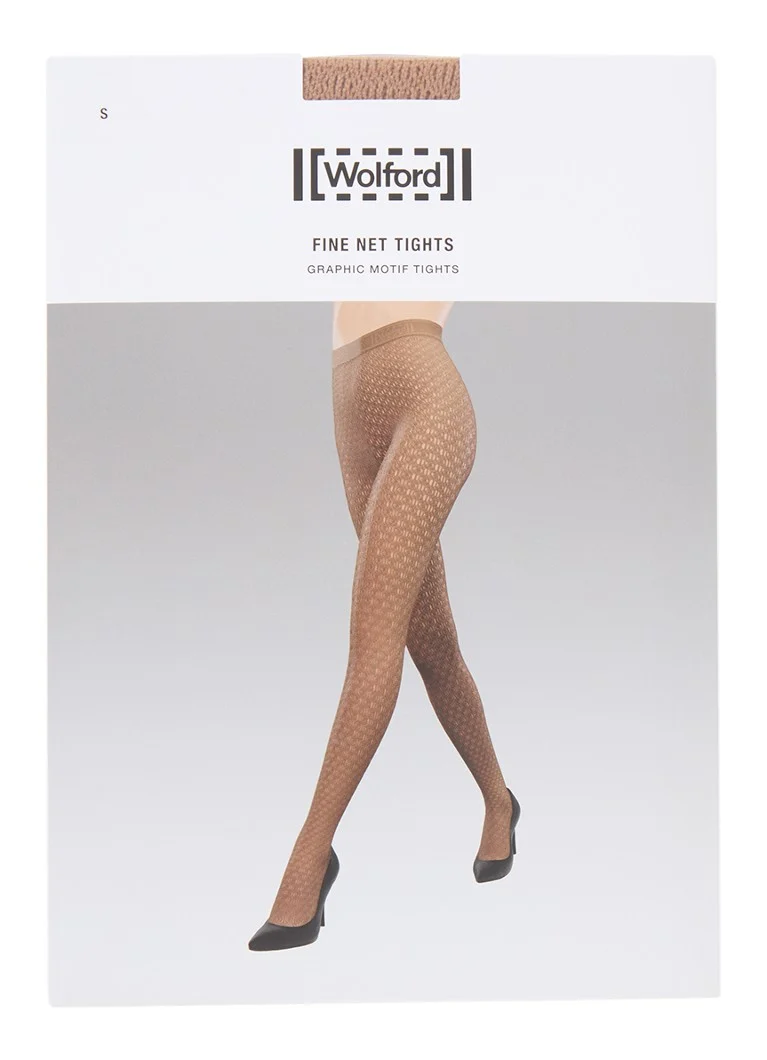 Wolford Fine rajstopy siateczkowe z logo