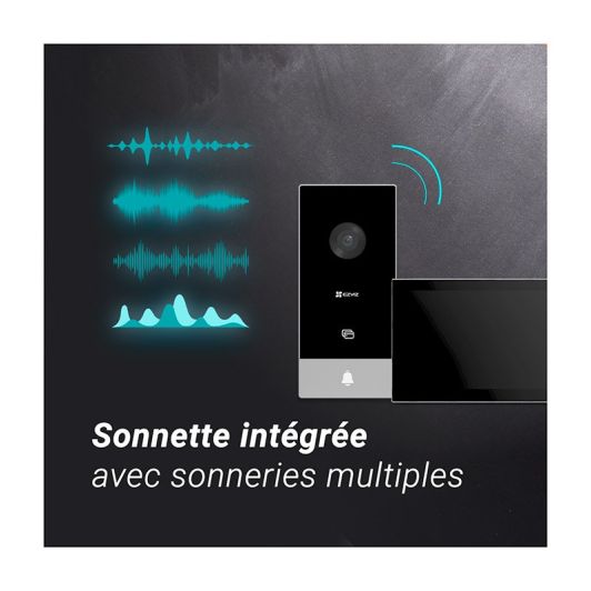 EZVIZ FHD HP5 verbonden videointercom pakket met touchscreen   4 badges