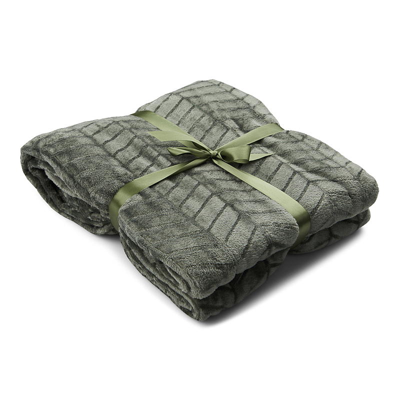 Home Pledd 150x200 cm flanellfleece grønn