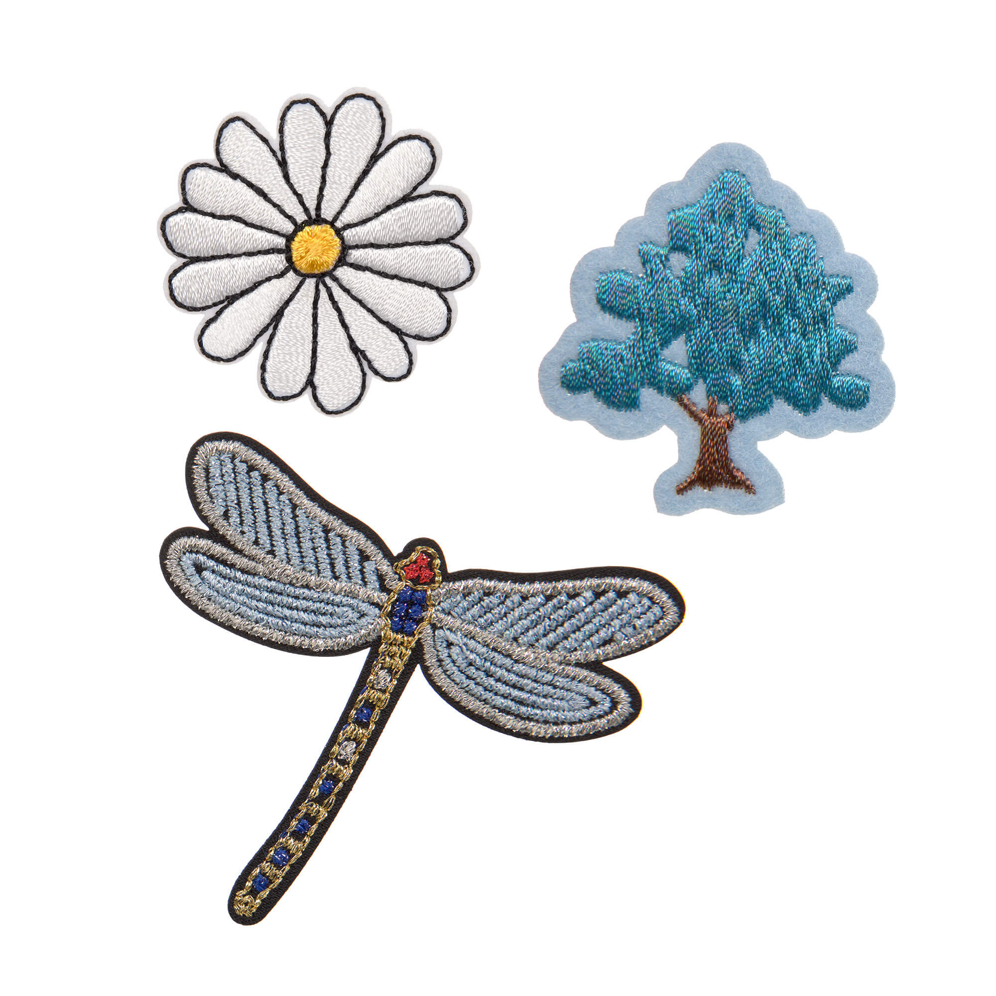 Textil-Sticker (3 Stk) - Schul Set Unique, Natur