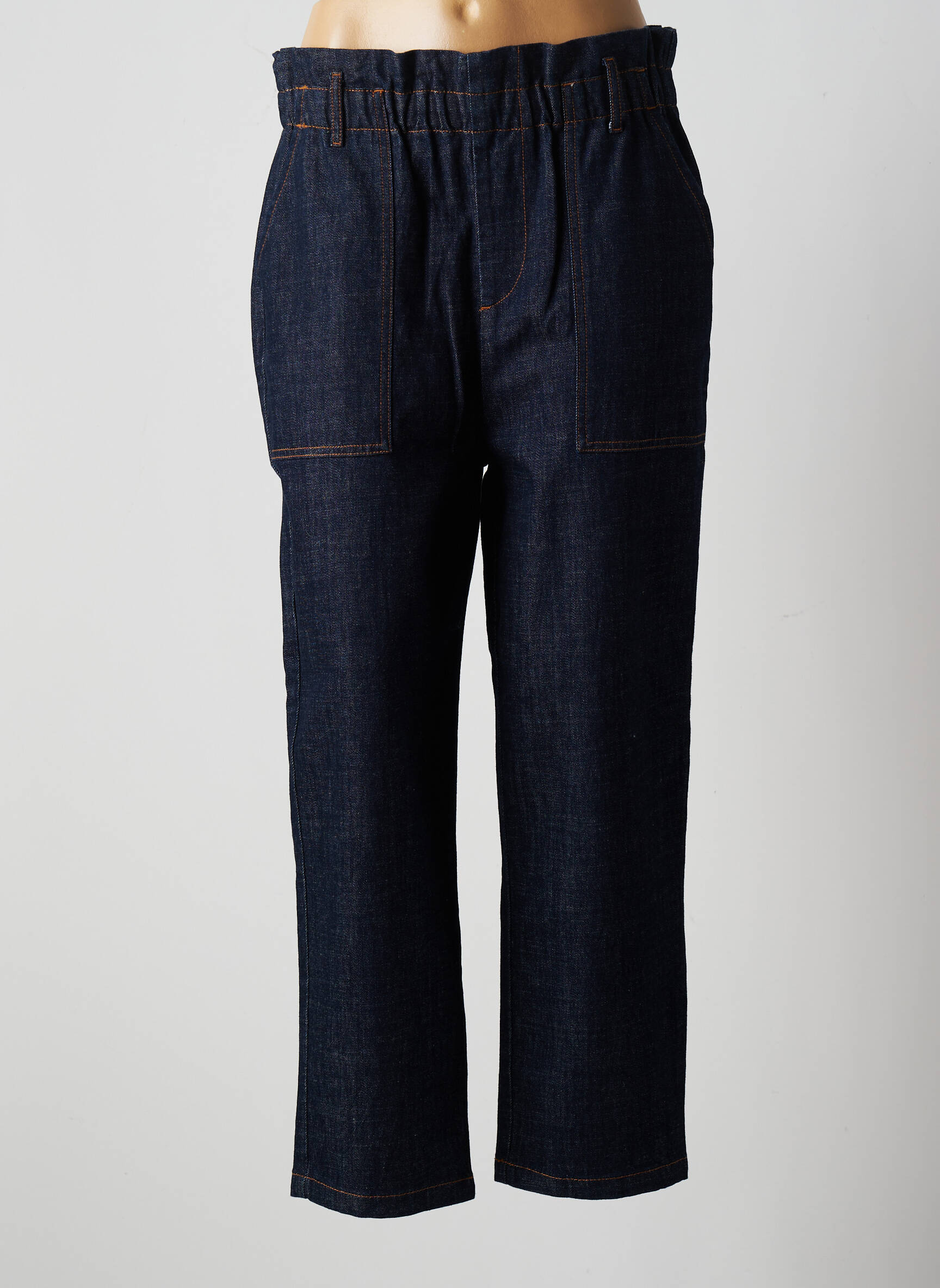 Hod Jeans Coupe Droite Femme couleur bleu