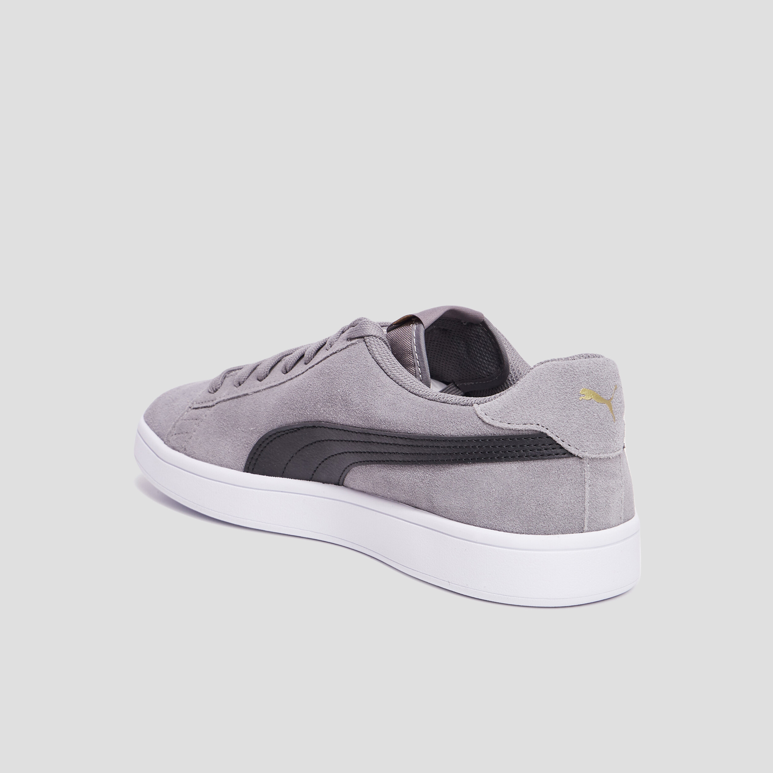 Tennis basses en cuir Puma Smash gris homme | La Halle