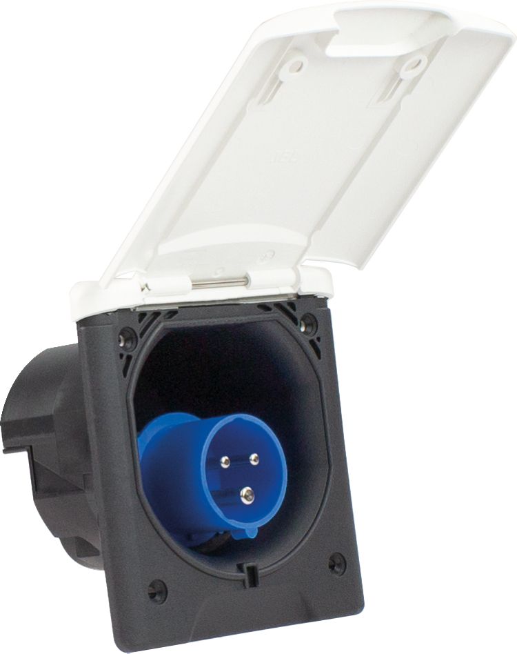 Schwabe 62470 Camping CEE Prise encastrée Pro 230 V/16 A IP44 3 broches Blanche