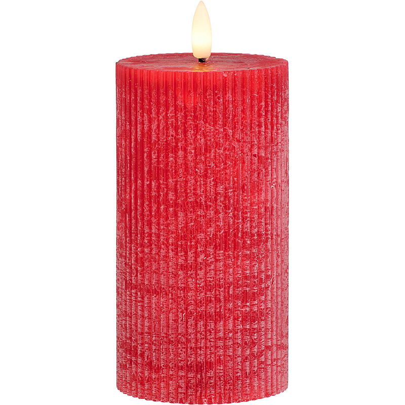 Vie Selected Kubbelys 10 cm ø 7 cm LED rille rød