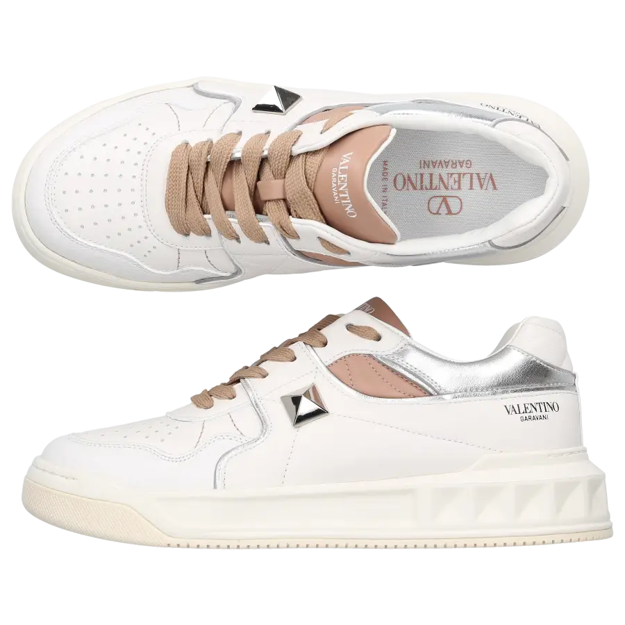 Valentino Garavani - Sneaker low ONE STUD Kalbsleder - weiß