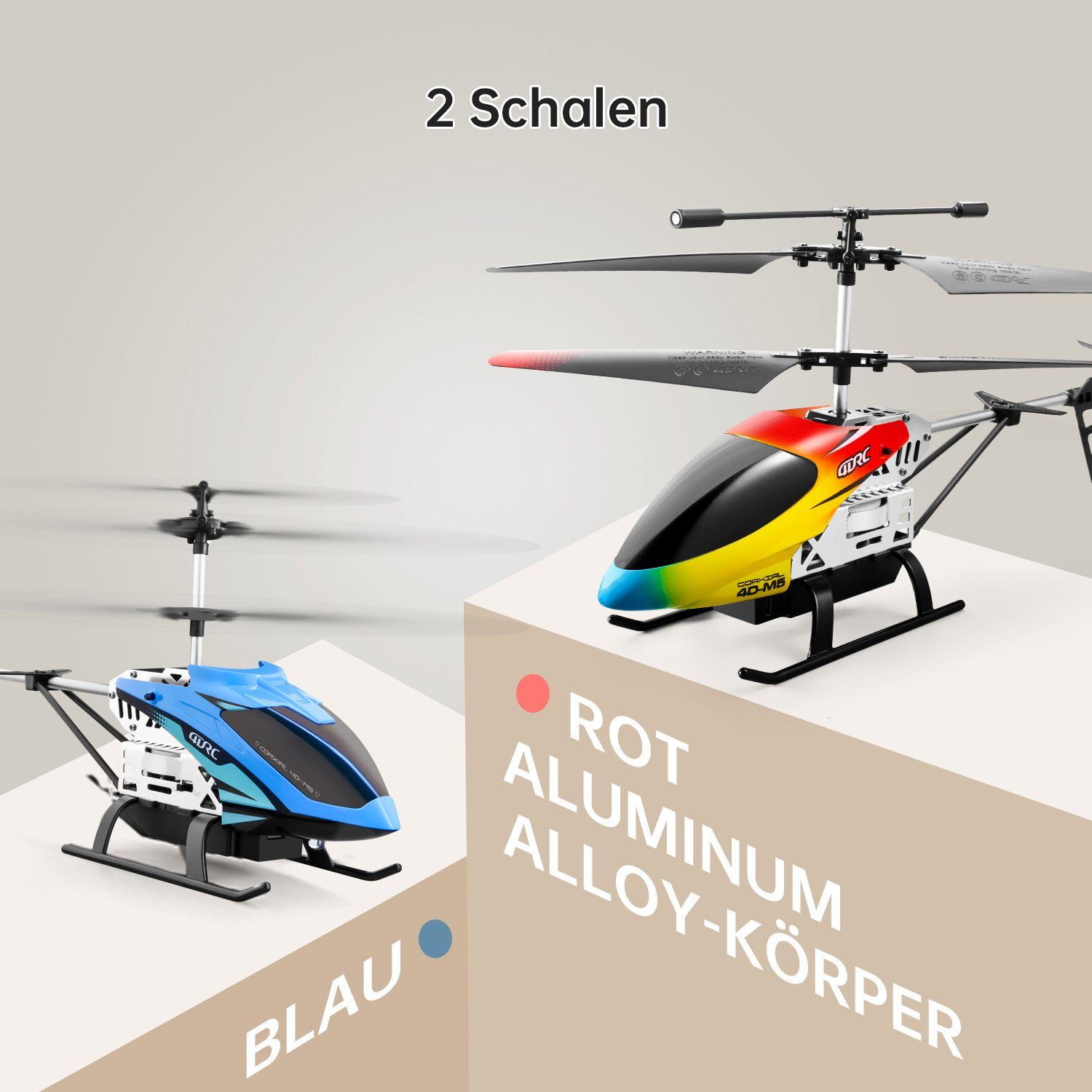 4DRC M5 ferngesteuerter Hubschrauber mit Gyro. Spielzeug-Drohne (2,4 GHz Flugspielzeug mit 3,5 Kanälen, LED-Licht)