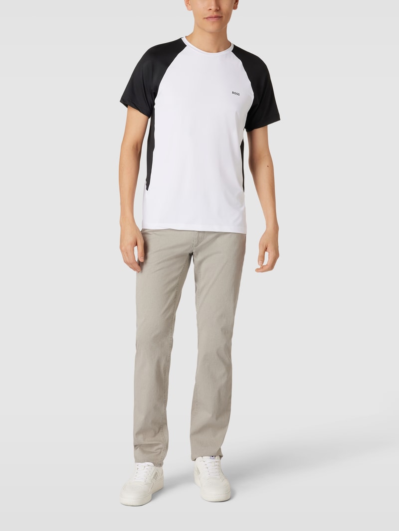 T-Shirt mit Mesh-Details Modell 'Active' in weiß