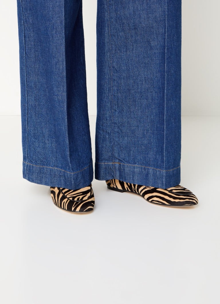 Tod's calfskin loafer with animal print