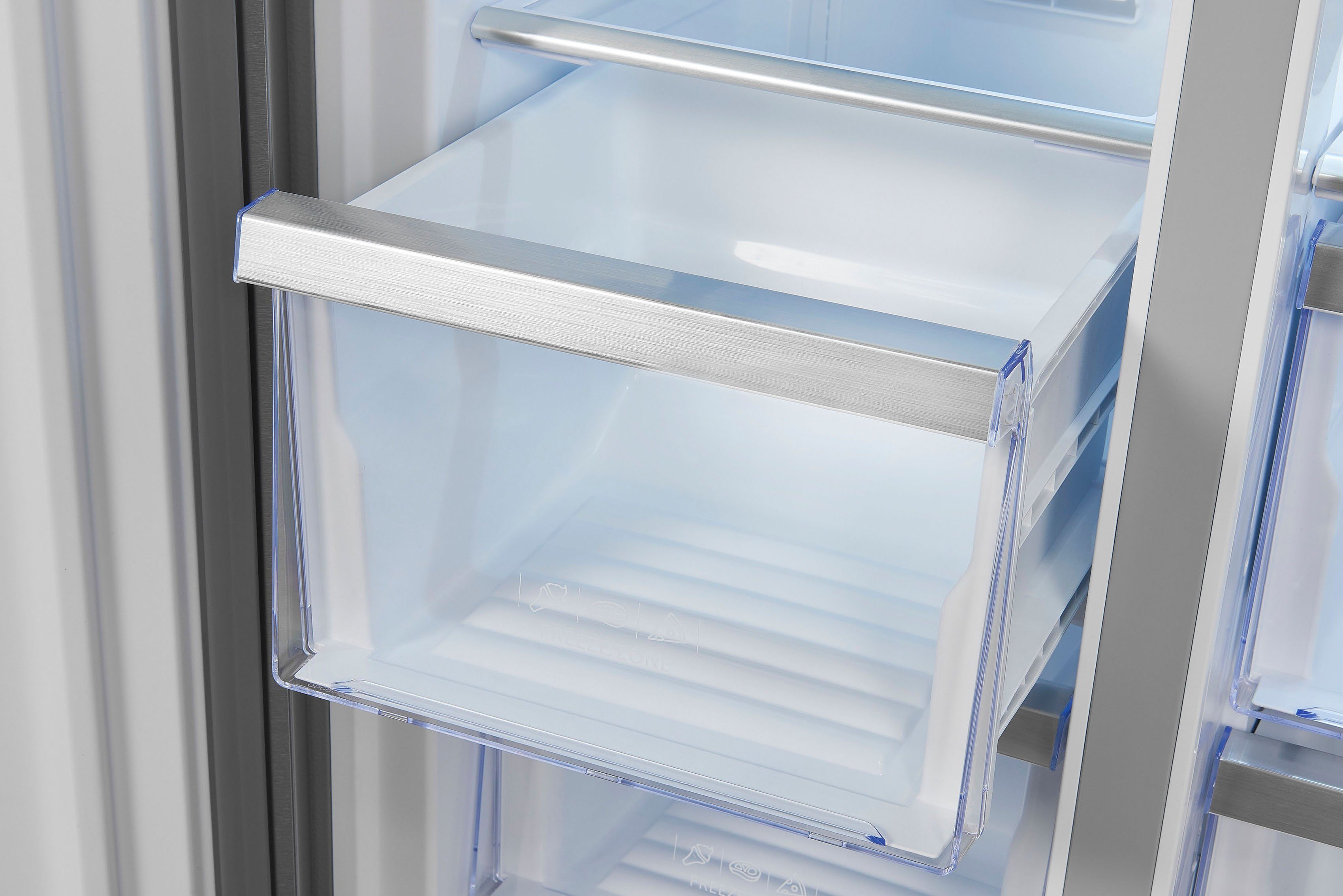 exquisit Multi Door MD430-100-WS-200E inoxlook, 183,0 cm hoch, 83,6 cm breit