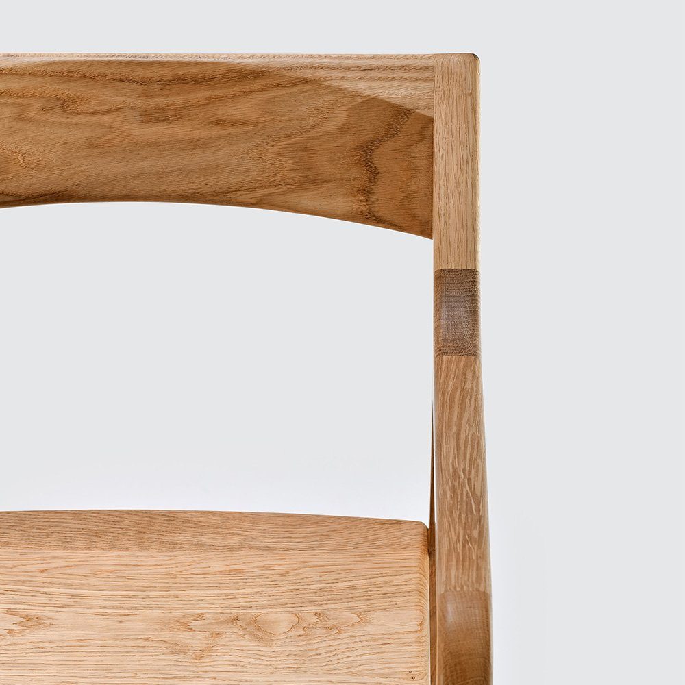 Mobello Stuhl Zeitloser Massiv Holz Designerstuhl, Bequemer Holzstuhl & Esszimmerstuhl, 52x53x80 cm