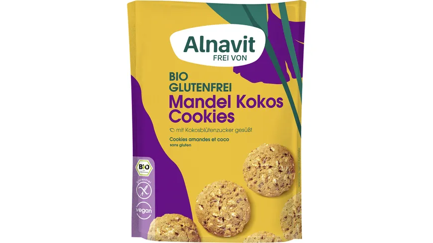 Alnavit Bio Mandel Kokos Cookies glutenfrei 125 g
