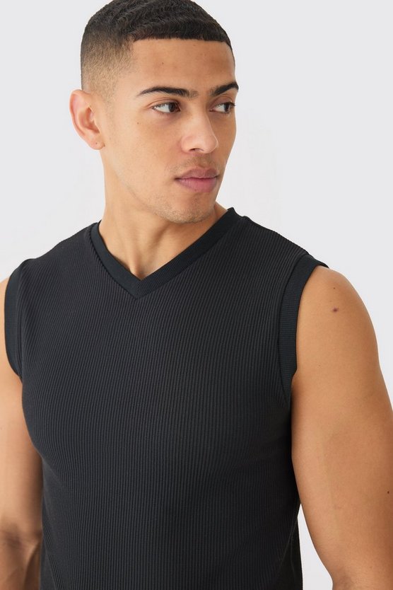 Muscle-Fit Ottoman Tanktop