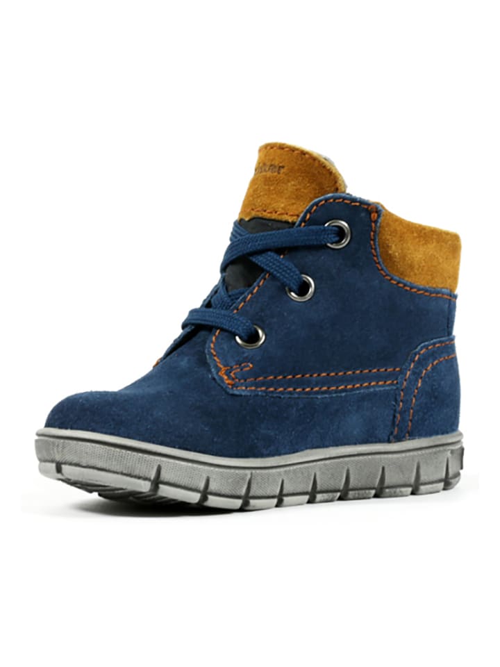 Richter Shoes Leder-Boots in Dunkelblau günstig kaufen