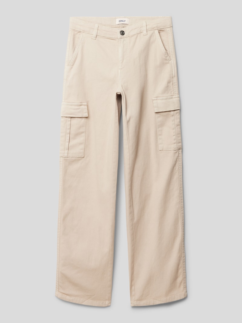 Cargohose im unifarbenen Design Modell 'KOGYARROW-VOX' in ecru