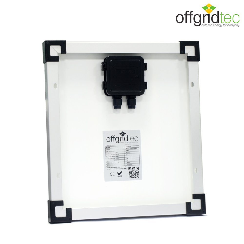 offgridtec Solarmodul Offgridtec® 10W MONO 12V Solarpanel, Monokristallin, (kein Set)