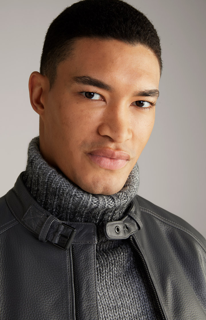 Lederjacke Peel in Grau