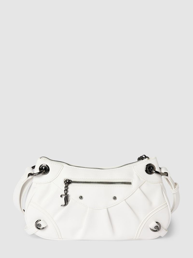 Bowling Bag mit Label-Detail Modell 'LOVE' in weiß