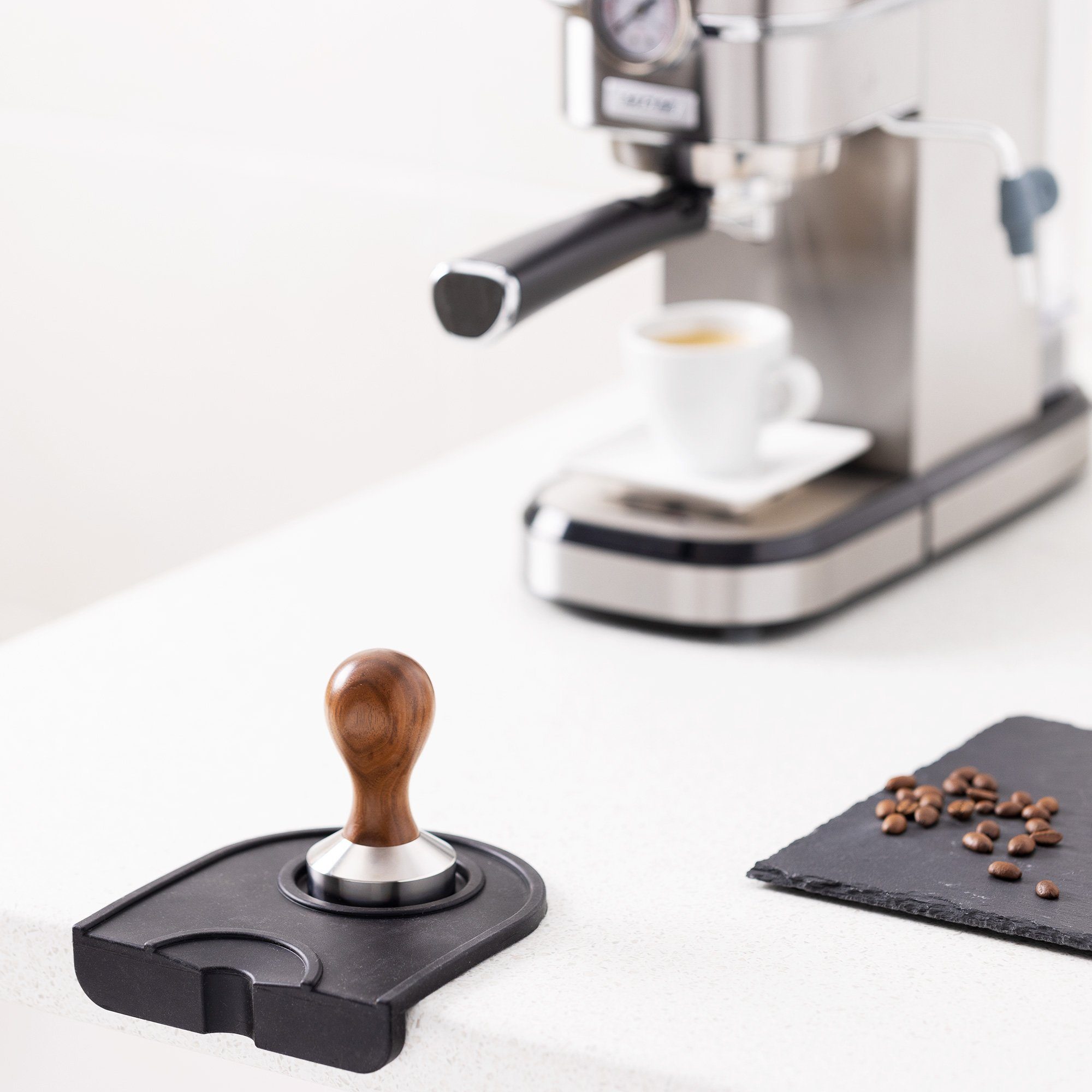 Navaris Druckbrüh-Kaffeemaschine Espresso Tamper für Kaffee 51mm - Stempel Stampfer für Siebträger