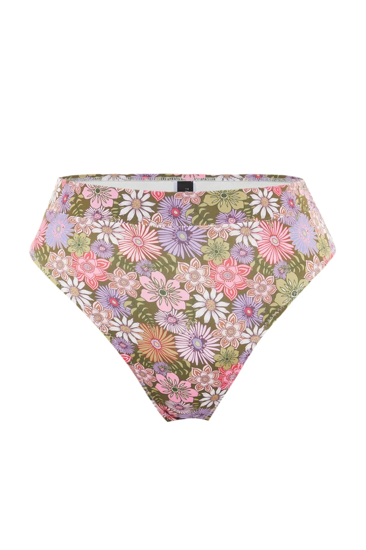 Trendyol Collection  Bikinihose mit Blumenmuster, hoher Taille und normalem Beinverlauf TBESS21BA0051