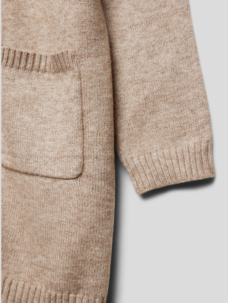 Cardigan mit aufgesetzten Taschen Modell 'LESLY' in beige