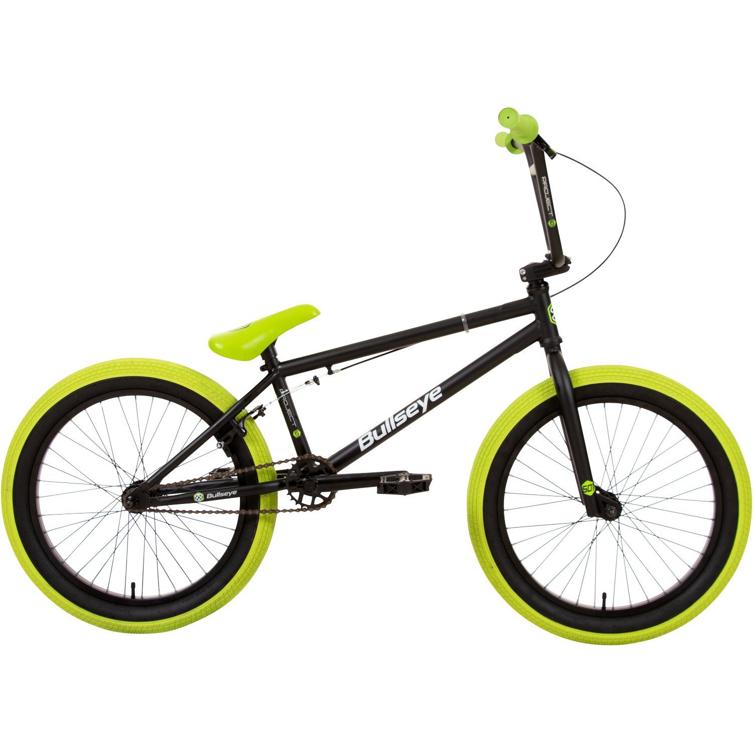 bullseye BMX-Rad Project 501, 1 Gang, ohne Schaltung, BMX Fahrrad Jugendliche Erwachsene unisex 145 - 175 cm mit Pegs