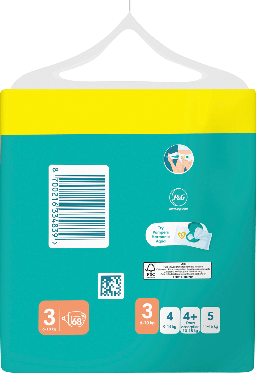 Windeln Baby Dry Gr. 3 Midi (6-10kg), Big Pack, 68 St