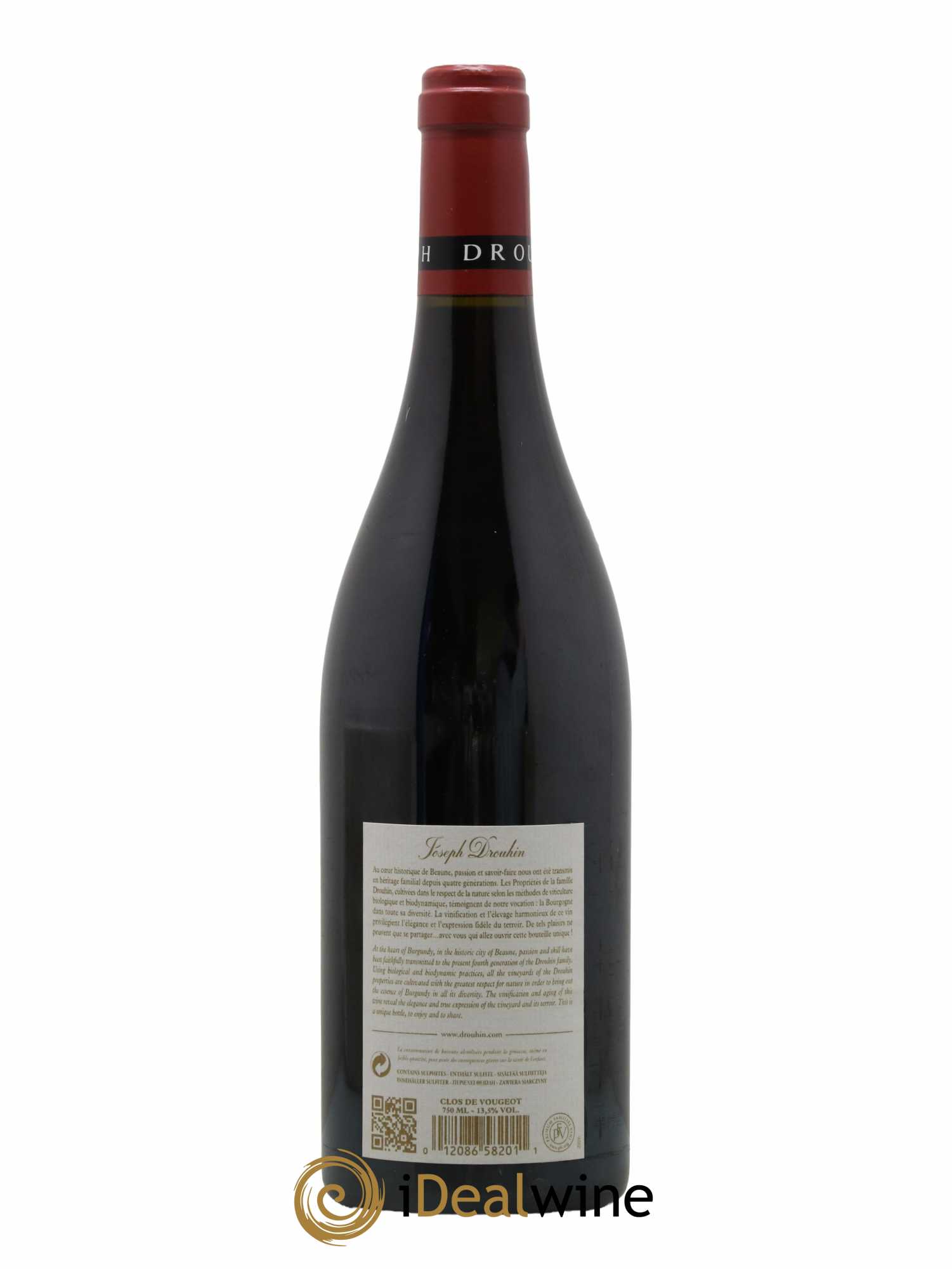 Clos de Vougeot Grand Cru Joseph Drouhin  2009 - Lot de 1 Bouteille