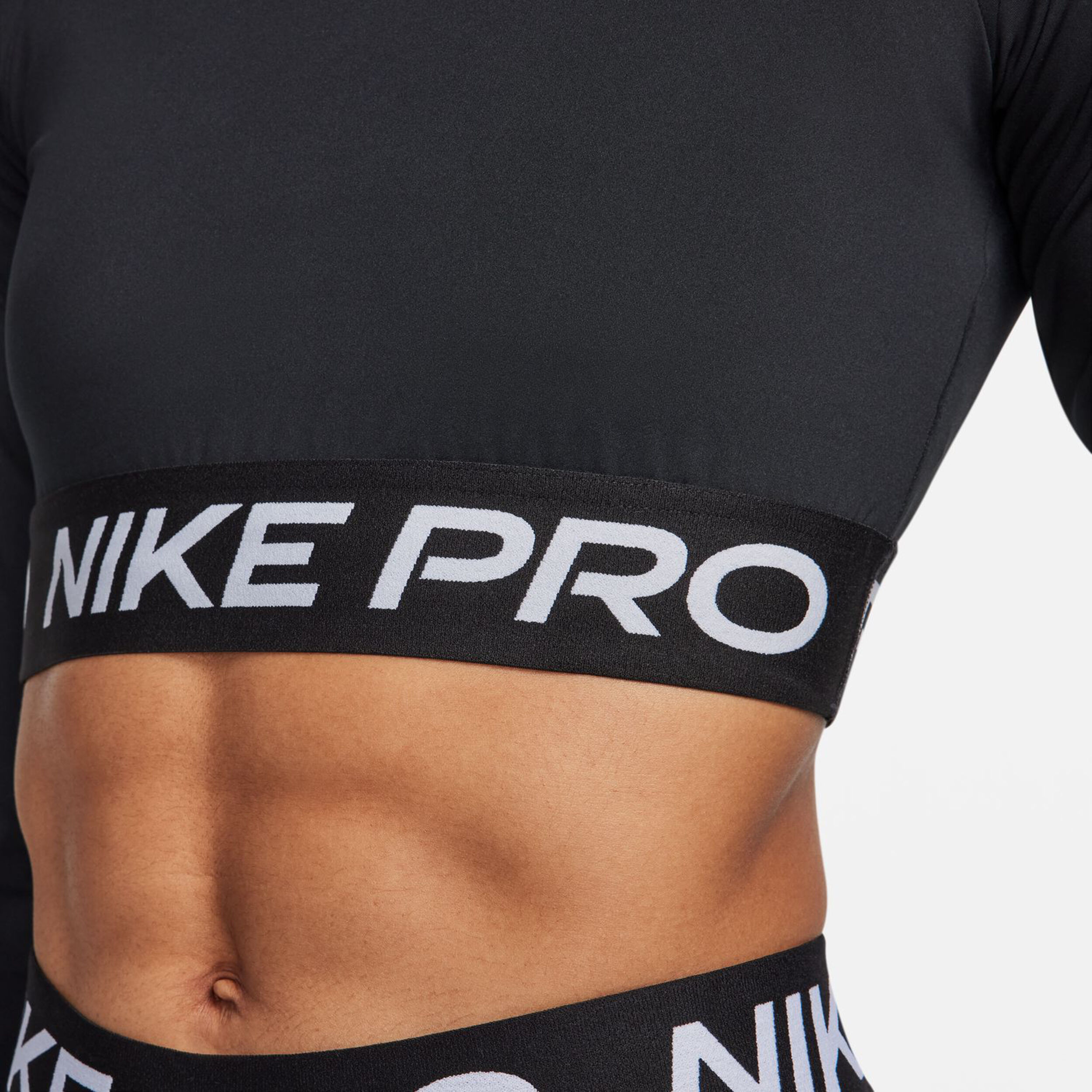 Pro Dri-Fit 365 Crop Longsleeve Damen - Schwarz