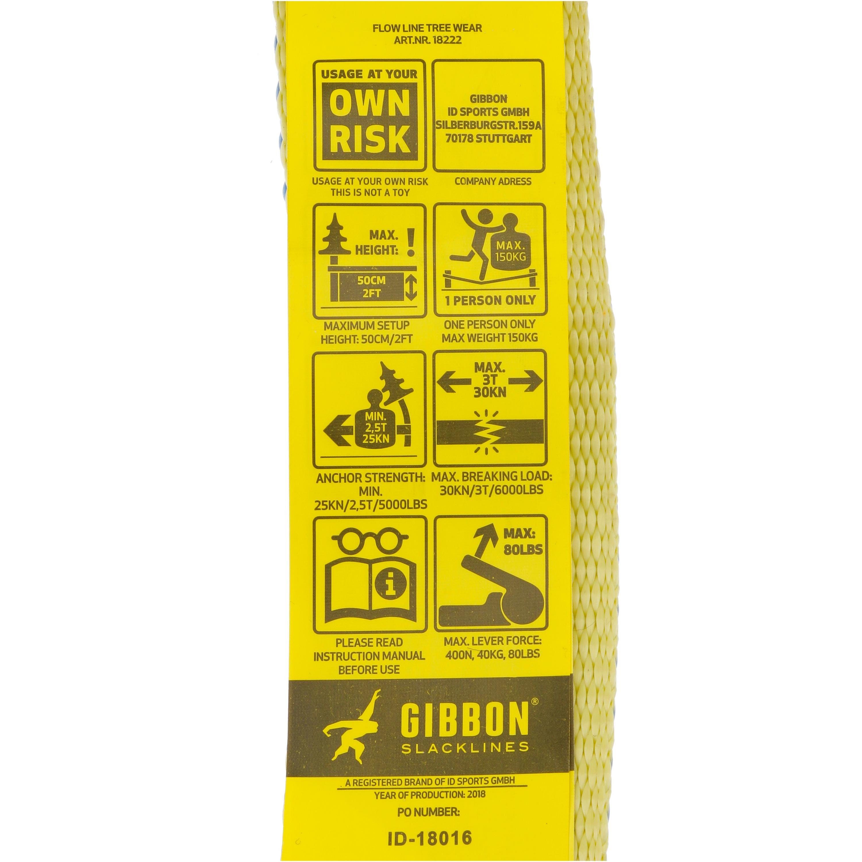 Gibbon Slackline Flowline Treewear Set