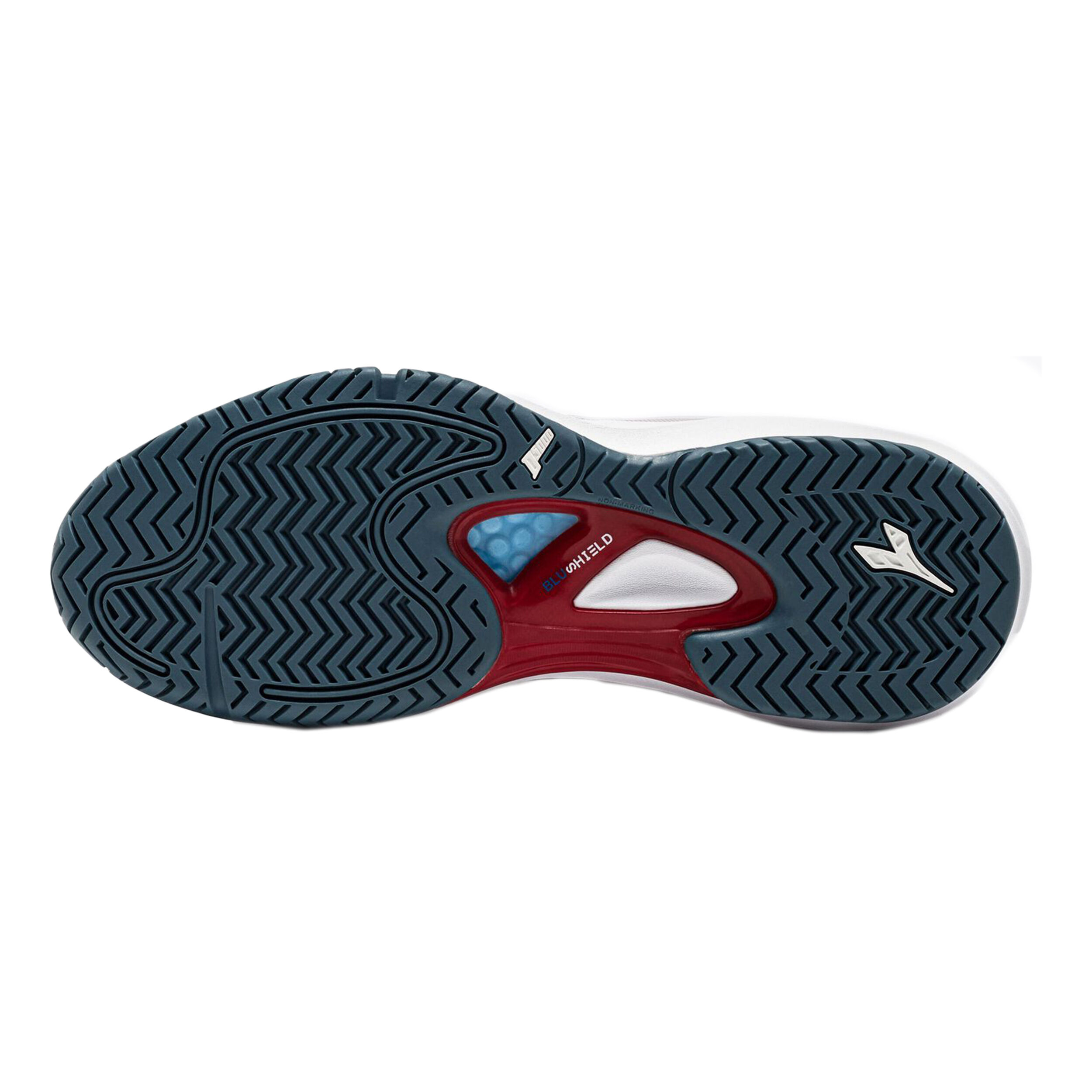 Speed Blushield Fly 4 + Allcourtschuh Herren - Weiß, Petrol