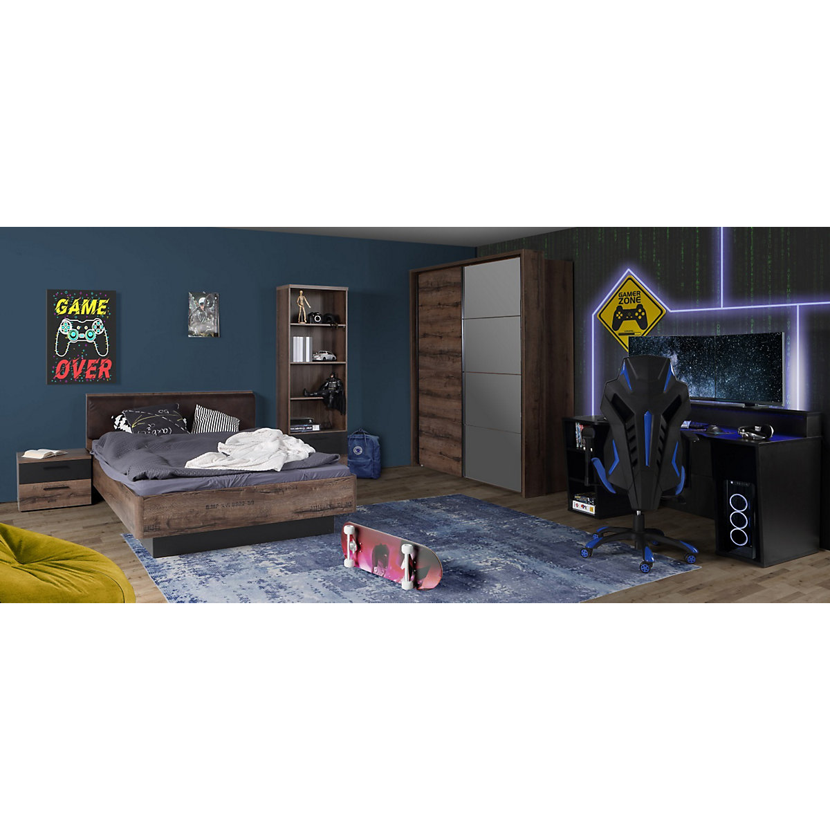 Jugendzimmer Set Gaming Zimmer Tezaur 