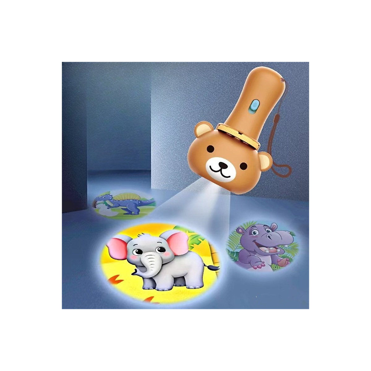 Kinder-Cartoon-Projektions-Taschenlampenspielzeug Multifunktionales Taschenlampen-Projektionsspielzeug für die Früherziehung von Kindern