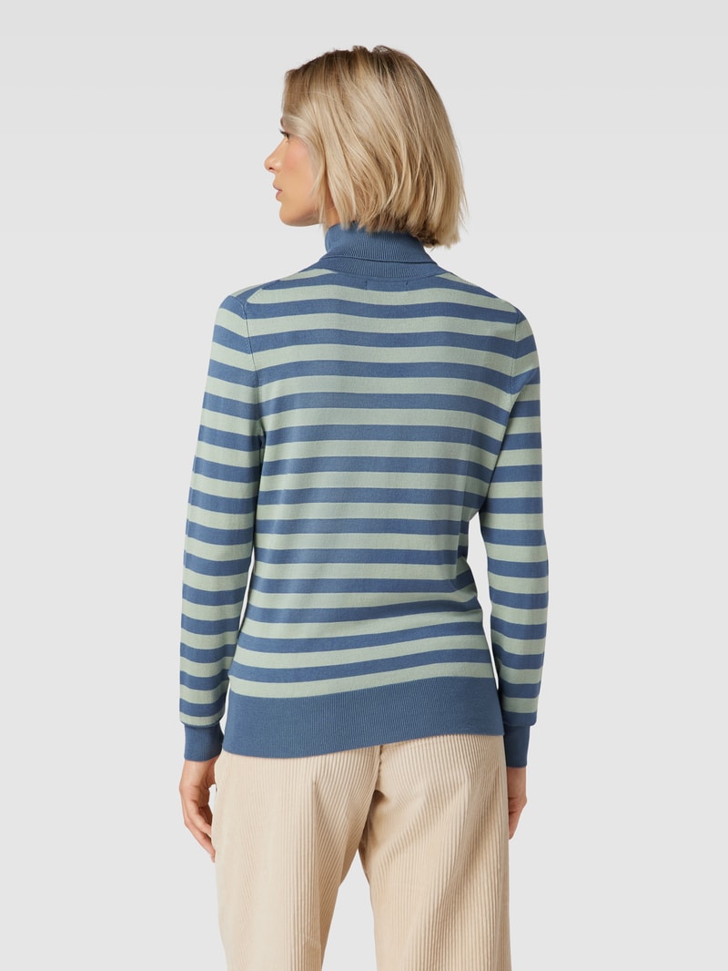 Longsleeve mit Rollkragen in rauchblau