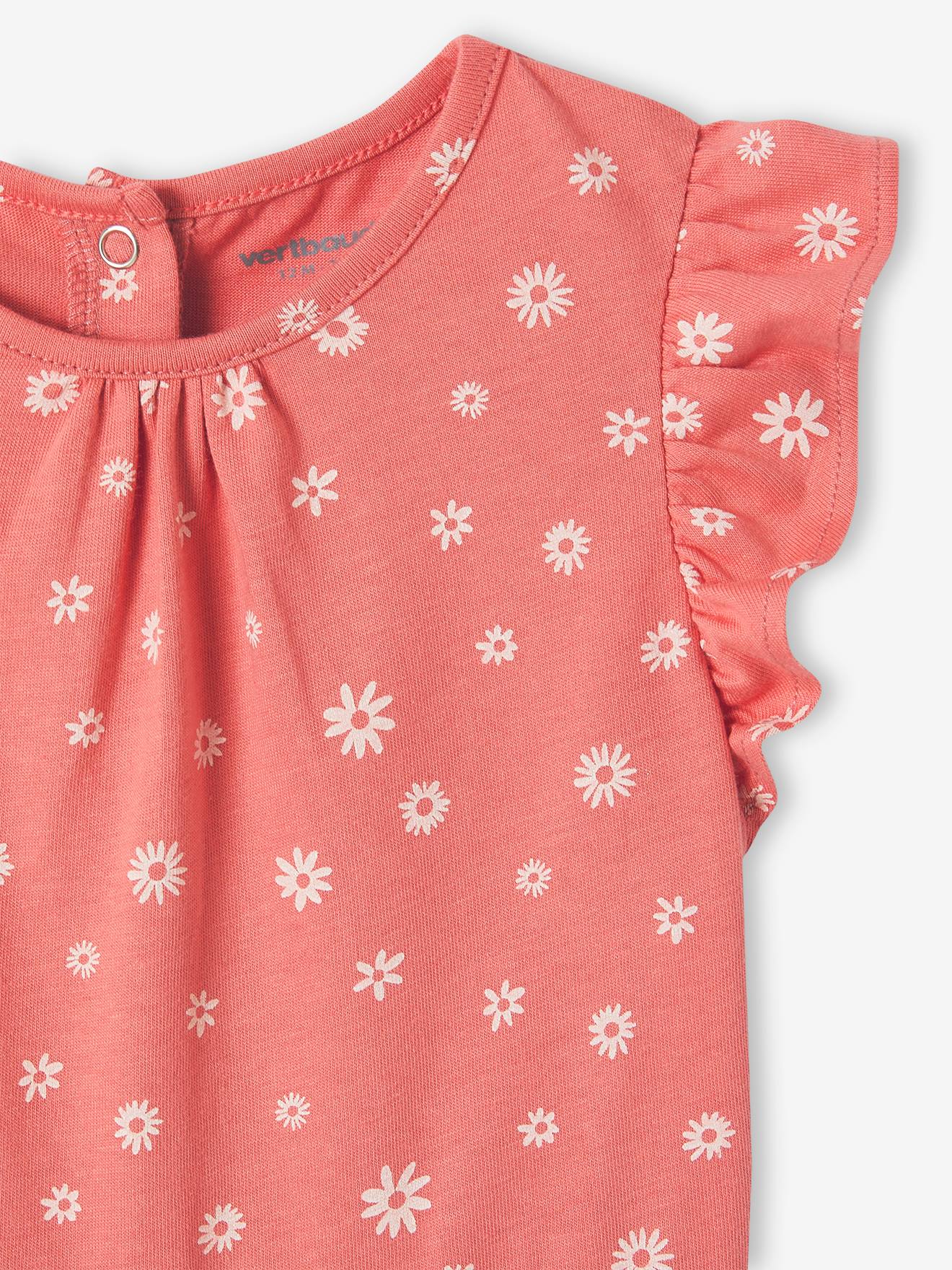 Vertbaudet Kurzer Baby Overall BASICS Oeko-Tex - gelb gestreift
