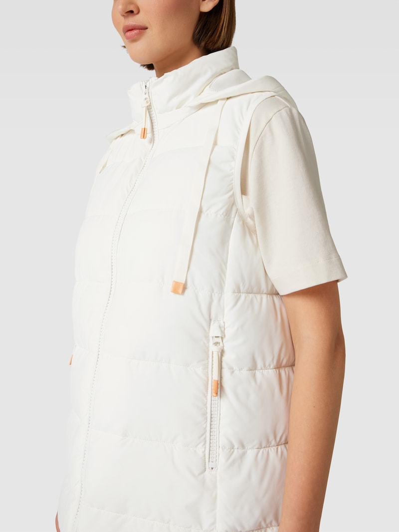 Steppweste mit Zweiwege-Reißverschluss in offwhite