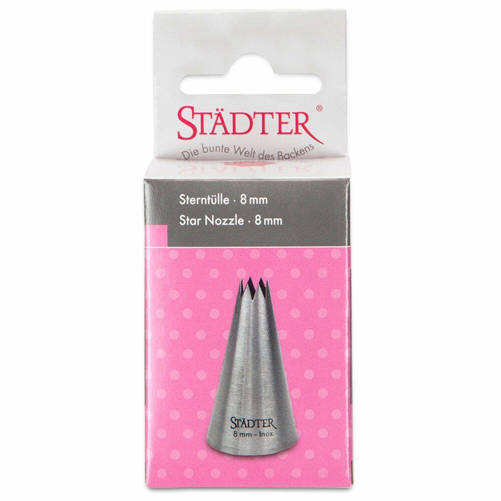 STÄDTER Spritzbeutel Fine Line Sterntülle Groß 8 mm